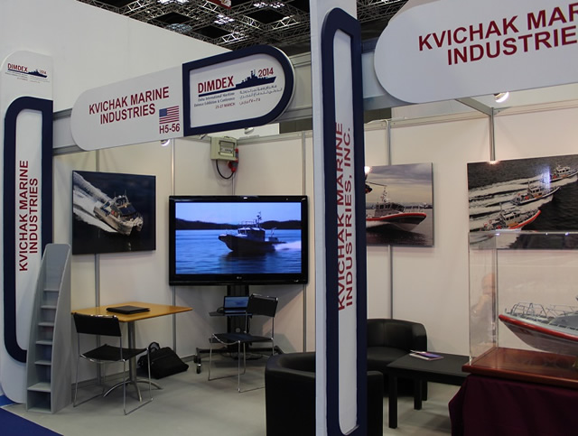 Kvichak Marine Industries, Inc. of Seattle, WA USA is at DIMDEX 2014, the Naval Defence and Maritime Security exhibition currently held in Doha, showcasing among other vessels its proven RB-M patrol boat.