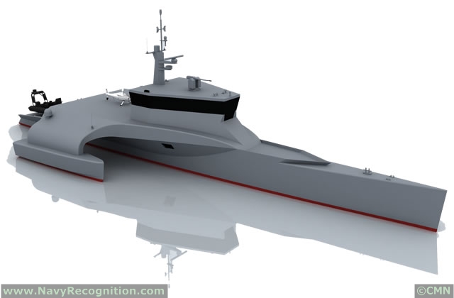 In 2013 CMN confirms its will to propose innovating designs to meet the requirements expressed by the most exacting navies. In addition to the COMBATTANTE SWAO 53 and COMBATTANTE FS 56 new projects already presented in 2012, CMN goes on and introduces in 2013 new designs as performance criteria of its vessels. The OCEAN EAGLE 40 shall be shortly presented during the next IDEX / NAVDEX exhibitions in Abu Dhabi.