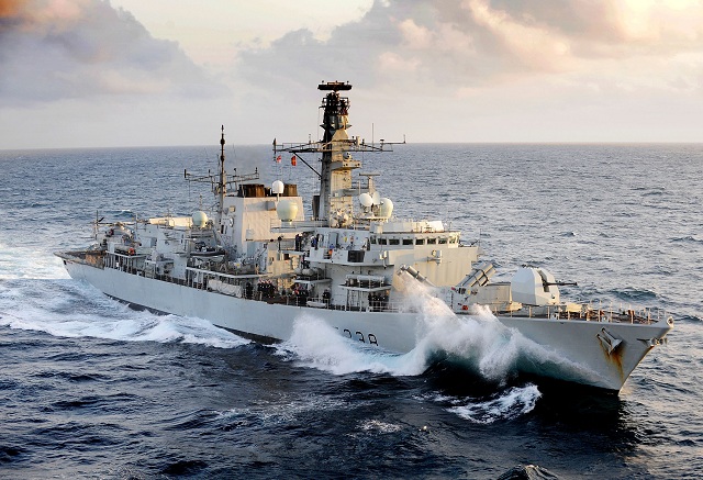 HMS Northumberland, a Type 23 Frigate with a Merlin helicopter on board will be at NAVDEX