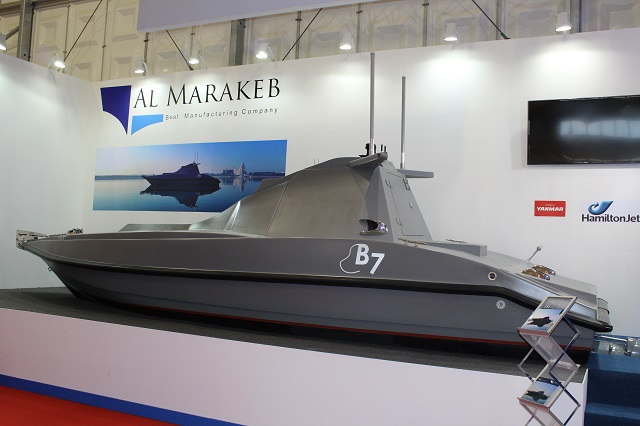 UAE boat builder Al Marakeb is drawing the crowds at this year’s International Defence Exhibition (IDEX) with a ground-breaking new vessel that is setting a high water mark for the region’s maritime industry. The Sharjah-based manufacturer’s recently-launched B-7 is a proving to be a major talking point at the show – the world’s largest defence exhibition - by being the world’s only pilotless vessel with fully capable commercial as well as military applications.