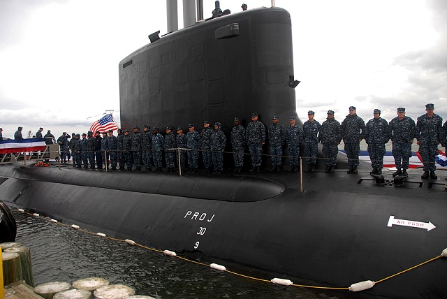 The Navy commissioned its eighth Virginia-class submarine, USS California (SSN 781), during a ceremony held at Naval Station Norfolk Oct. 29. More than 1,500 people attended the ceremony at the naval station, while others viewed it live on the Internet. Rep. Buck McKeon of California, House Armed Services Committee chairman and the ceremony's keynote speaker, welcomed California to the fleet and reminded the crew of the important role they will play in protecting the nation's security.