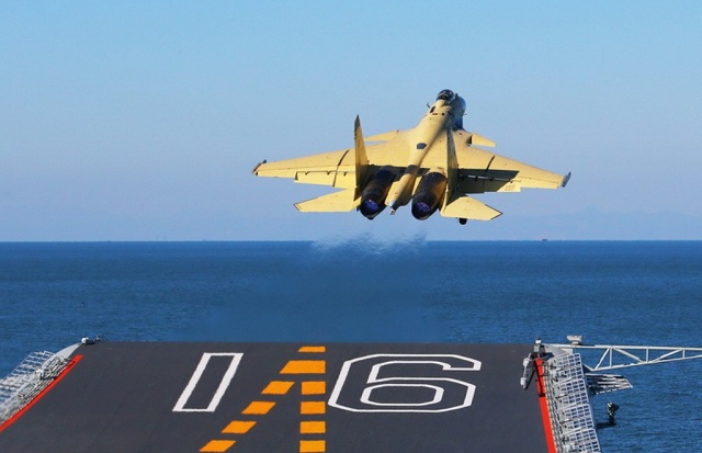 According to the Global Times, an English-language Chinese newspaper under the People's Daily, citing People's Liberation Army Navy (PLAN or Chinese Navy) sources, a second series of at sea carrier qualifications for J-15 pilots was conducted in November 2014. 