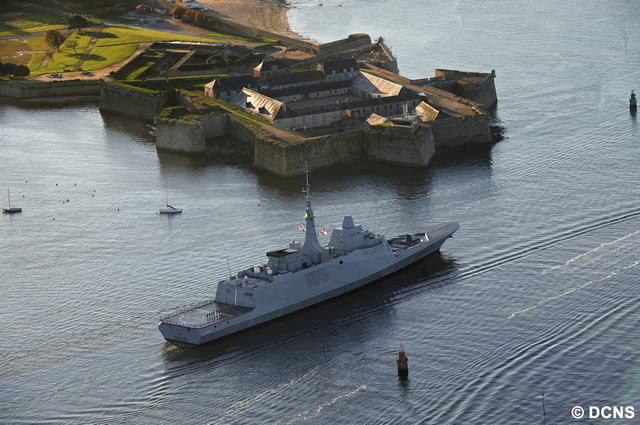 After five years of construction led in Lorient by DCNS contractors and partners, the multi-mission frigate FREMM Aquitaine (head of class) sailed Tuesday 6 November to join Brest French naval base, her future home port. Final testing of the ship's systems will continue until the end of 2012.