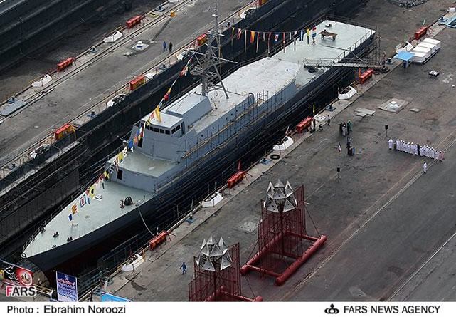 Iran launched a new Sina 7 missile launching frigate, two BH7 "Tondar" hovercrafts and two Qadir class light submarines in its waters in the Persian Gulf on Wednesday November 28th on the occasion of the National Day of Navy.