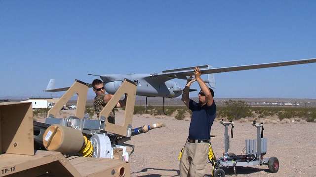 The US Navy successfully launched its newest small unmanned aircraft without using a runway Sept. 10 at Naval Air Weapons Station China Lake, Calif. A little more than two years into its engineering, manufacturing and development phase, the RQ-21A Small Tactical Unmanned Air System (STUAS) entered developmental test at China Lake, beginning with a 66-minute flight Monday. 