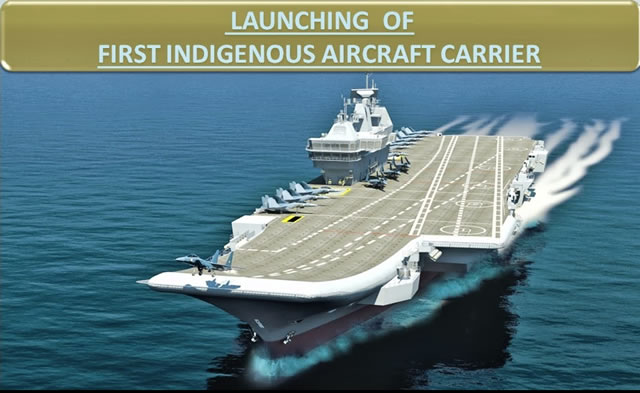 India on Monday launched its first indigenous aircraft carrier, INS Vikrant, at Cochin Shipyard in the South West of the country. Minister of Defence, Arakkaparambil Kurian Anthony said the Navy's capabilities must be enhanced to ensure that it maintains "high operational preparedness to thwart any likely misadventure against our national interest." 