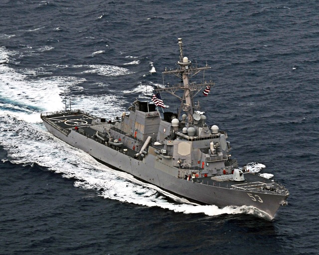 The USS JOHN PAUL JONES (DDG 53), supported by the U.S. Navy, Missile Defense Agency and Lockheed Martin, used Aegis Baseline 9 terminal engagement capability to detect and track a Medium Range Ballistic Missile (MRBM) target. This exercise marked the first demonstration of Aegis’s ability to conduct a complicated tracking exercise against a MRBM during its endo phase of flight.