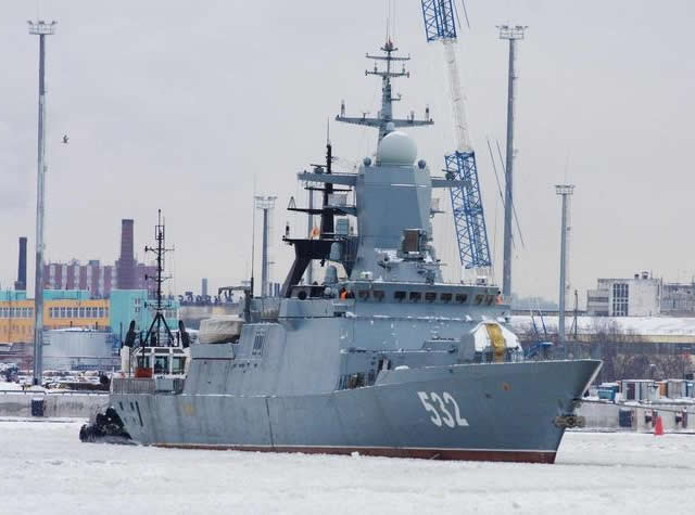 The third Russian Project 20380 Steregushchiy class corvette is undergoing sea trials in the Baltic Sea. There are four more weeks of testing planned for the Boiky. Testing includes maneuvering and speed trials and an evaluation of mechanical, weapon, navigation, and radar systems.