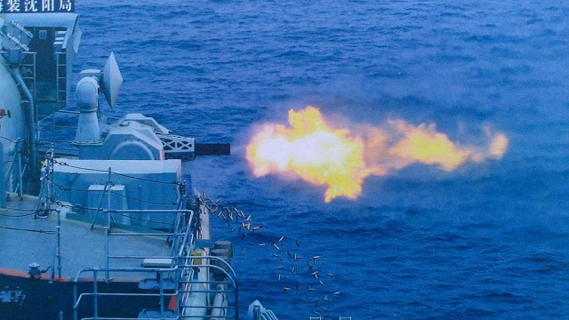 Recent pictures have emmerged on the Chinese internet showing the nation's Aircraft Carrier Liaoning new Close in Weapon System (CIWS) in action. The new generation CIWS, called H/PJ-14, is reported by Chinese media to be of the third generation.