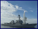 The U.S. Navy and Raytheon Company demonstrated new capabilities for the Tomahawk Block IV cruise missile in a successful flight test conducted from the Ticonderoga class guided missile cruiser USS Anzio (CG-68). The test proved that the Block IV can operate with an improved, more flexible mission planning capability. 