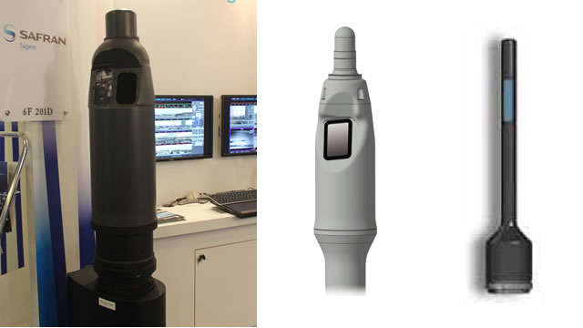 Sagem new Series 30 optronic mast systems with modular heads: Search (left) and Attack (right)