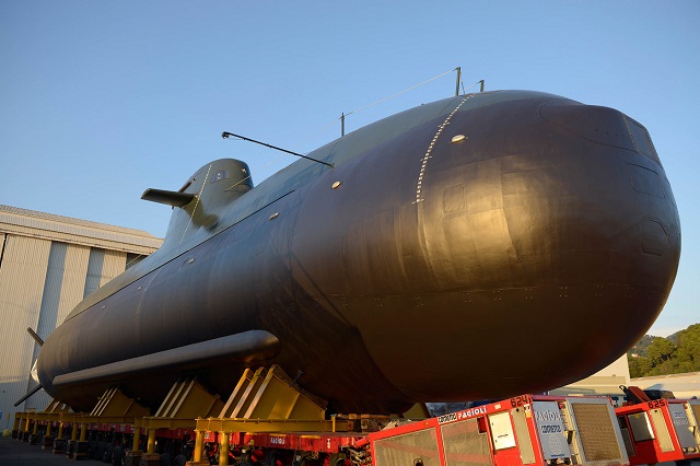 Yesterday, in the presence of Minister of Defence Roberta Pinotti, the Fincantieri shipyard in Muggiano (La Spezia) hosted the launching ceremony for the “Pietro Venuti” submarine, the third unit of the four U212A “Todaro” class twin units ordered to Fincantieri by the Central Unit for Naval Armament – NAVARM for the Italian Navy. 