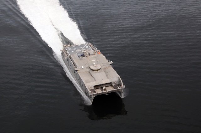 Austal celebrated the christening of USNS Brunswick (JHSV 6) with a ceremony this morning at its state-of-the-art shipyard in Mobile, Ala. USNS Brunswick is the sixth of ten Joint High Speed Vessels (JHSV) that Austal has under contract with the U.S. Navy as part of an overall 10-ship block-buy contract worth over $1.6 billion. 