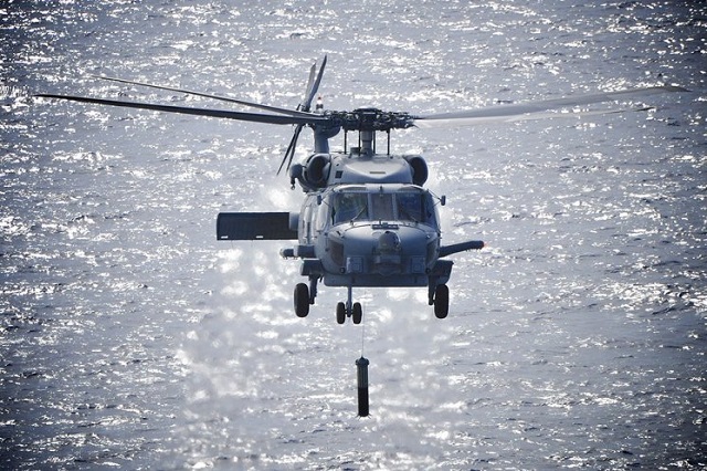 The Royal Australian Navy’s MH-60R Romeo helicopter has had another system added to its arsenal, with the commencement of dipping operations off the coast of Jacksonville, Florida on 13 May. After five months of flying operations from Naval Air Station (NAS) Jacksonville, NUSQN 725 received its first Airborne Low Frequency Sonar System (ALFS) and with the complex process of installation, calibration and test flying behind them, the team eagerly put the ALFS through its paces...
