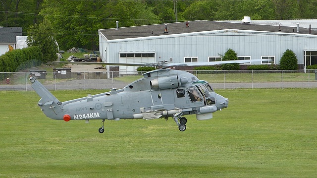 The Royal New Zealand Navy releazed a picture showing the new NZ SH-2G(I) Super Seasprite helicopters in RNZN colours undergoing a test-flight yesterday at Kaman Aerospace in Bloomfield Connecticut, USA. It is fitted with an AGM-119 Penguin anti-ship missile these helicopters will use.