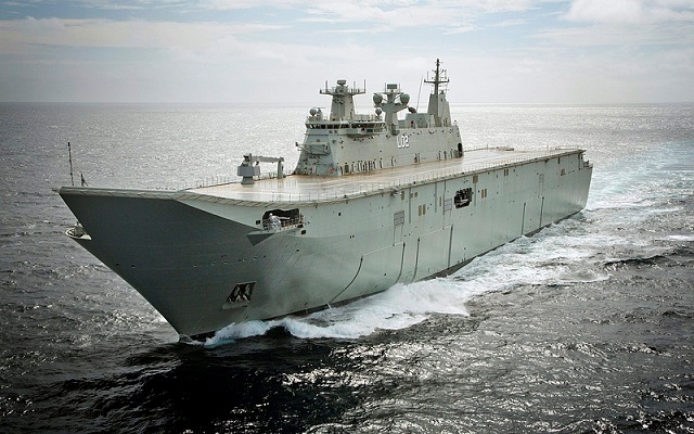 On the 16/12/2014, Navantia has signed with BAE Systems a contract to support the sustainment of the Australian LHDs. Through this contract Navantia will support the Integrated Platform Management System (IPMS) and the Diesel Generator system as well as technical assistance in the sustainment of the ships.