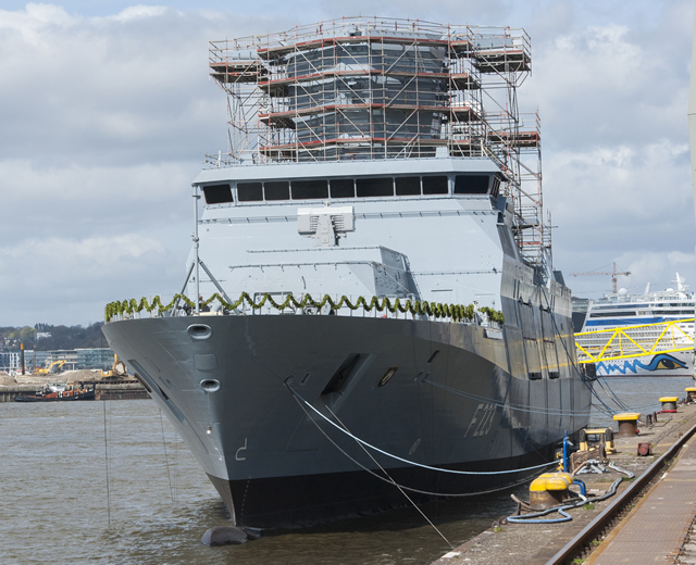 The second of a total of four 125 class frigates for the German Navy is to be christened "Nordrhein-Westfalen" today at the Hamburg site of ThyssenKrupp Marine Systems. Following the christening of the first frigate "Baden-Württemberg" in December 2013 this is a further important milestone in the shipbuilding program for this frigate class. Hannelore Kraft, Premier of the German state of North Rhine-Westphalia after which the ship is to be named, will perform the christening ceremony.