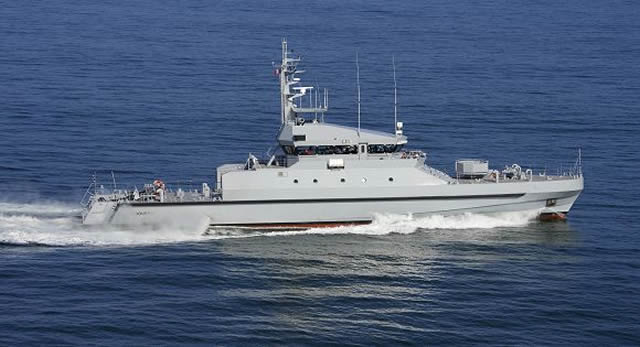 STX France announced the delivery of a new Offshore Patrol Vessel OPV 45 to Raidco Marine for the Senegalese Navy. The OPV is named Kedogou. The OPV 45 is a Raidco Marine design but it was built by STX France's shipyard of Lorient in Brittany.