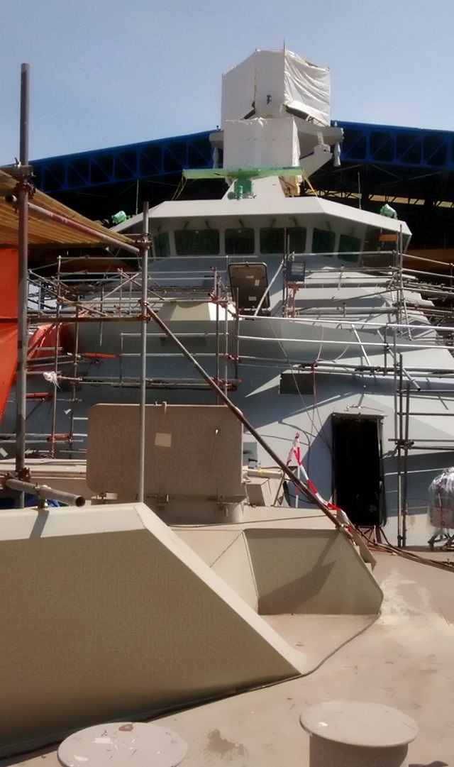 Pictures have emmerged on an Indonesian blog showing work in progress of the first SIGMA 10514 PKR (Perusak Kawal Rudal) Frigate at the PT PAL (Persero) Shipyard in Surabaya, Indonesia.