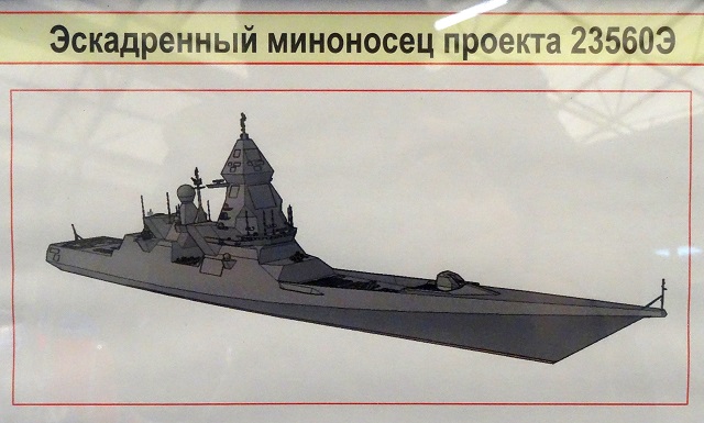 Image showing the notional design of Project 23560E "Leader Class" Destroyer as of mid-2015.
