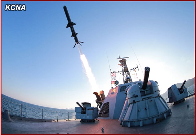 The Korean Central News Agency (KCNA), the state news agency of North Korea, released a series of pictures showing the Korean People's Army (KPA) Navy test launching a new type of anti-ship missiles from a Surface Effect Ship (SES). The new indigeneously developped missile shares a close ressemblance with the Russian made Kh-35 (Uran or SS-N-25 Switchblade). It is the first time the missile and the SES are officialy revealed by North Korean media.