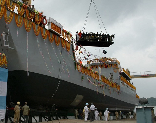 LCU L53 is the third vessel in the series of eight Landing Craft Utility Ships being built by GRSE for the Indian Navy. Picture: GRSE