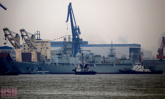 The 5th Type 815G ELINT/SINGINT vessel launched on 22 January 2015 at Hudong shipyard in China