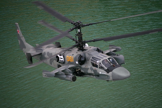 Russian Helicopters (part of State Corporation Rostec) was showcasing the prototype of the maritime variant of its Ka-52 Alligator during the 7th International Maritime Defence Show (IMDS 2015), which was held in St. Petersburg from 1 to 5 July 2015. 