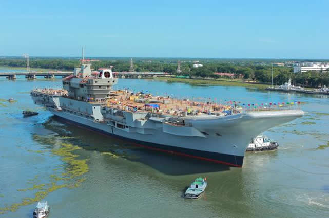 India on June 10th undocked its first indigenously-built aircraft carrier INS Vikrant at Cochin Shipyard Limited (CSL) in the South West of the country. The ship, built at CSL, will now undergo final outfitting followed by a series of sea trials before its induction into the Indian Navy.
