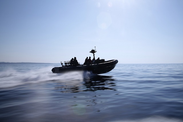 The French procurement agency (DGA) and the French Navy (Marine Nationale) announced they have successfully conducted the first airdrop of the new ECUME RHIB (Rigid Hull Inflatable Boat) during a test conducted on January 13, 2016. The French Navy even released an interesting video of the test which was carried out in Brest harbor (Western France) from a French Air Force (Armée de l'Air) C-130H Hercules transport aircraft.