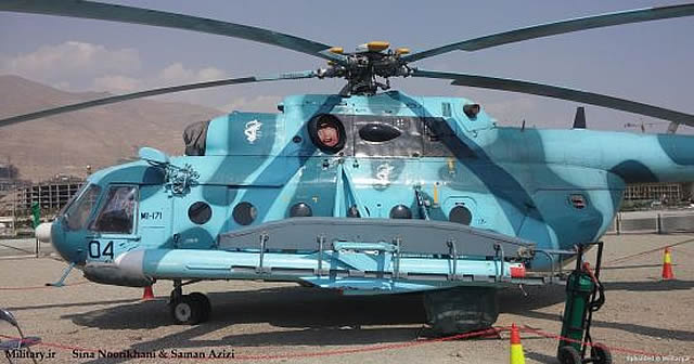 Pictures have emerged on Iranian website Military.ir showing an Mi-171 helicopter belonging to the Islamic Revolutionary Guard Corps Navy (IRGC N) fitted with two Noor anti-ship missiles. The Noor is a locally produced missile based on the Chinese C-802 anti-ship missile.