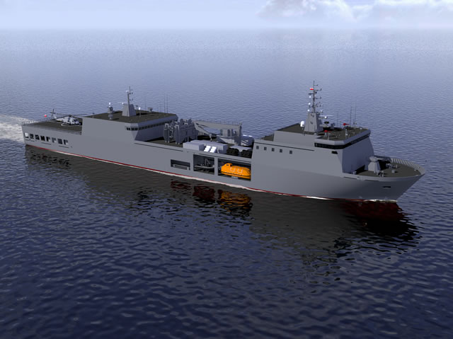 Conceptual images: Remontowa Logistic Support Ship codename OWL "Baltyk" 