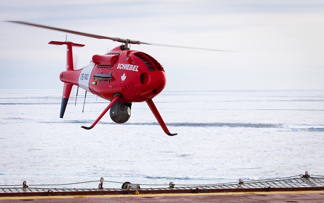At the end of March 2016 at Fogo Island in Canada, Schiebel’s CAMCOPTER® S-100 Unmanned Air System (UAS) successfully demonstrated its capabilities to a host of dignitaries from the Canadian Coast Guard, the Royal Canadian Navy, Transport Canada, the Canadian National Research Council and the University of Alaska in partnership with the Memorial University of Newfoundland.