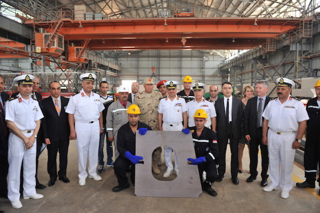 Egypt has begun the construction of the first Gowind 2500 corvette. The start has been celebrated with the cutting of the first metal piece at Alexandria Shipyard. Representatives of the Egyptian Navy and DCNS officials attended the special ceremony.