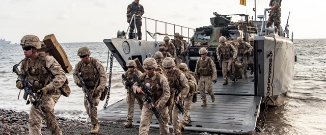 In late March 2016, the French Navy (Marine Nationale), the French forces based in Djibouti (FFDJ) and U.S. Marines units conducted a combined amphibious exercise named WAKRI 16. The exercise simulated the evacuation of nationals of a fictitious country following infiltration by separatist militias.
