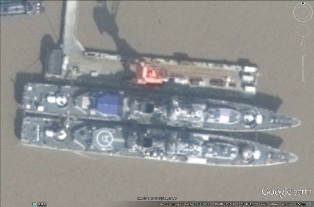 Recent images from China are showing two People's Liberation Army Navy (PLAN) Project 956E Sovremennyy destroyers undergoing major refit and upgrade. It appears that the PLAN is upgrading its class of four destroyers (two 956E followed by two improved 956EM) acquired from Russia with domestic systems.