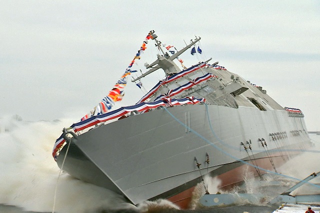 The Lockheed Martin-led industry team launched the nation's 11th Littoral Combat Ship (LCS) Sioux City (a Freedom class Littoral Combat Ship) into the Menominee River at the Fincantieri Marinette Marine (FMM) shipyard January 30th.