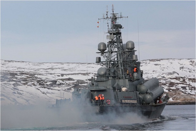 The Kola Flotilla’s Project 12341 small missile ship (NATO reporting name: Nanuchka III) Rassvet of the Russian Navy Northern Fleet’s all-arms forces has conducted a live-firing exercise in the Barents Sea to hit aerial targets, the fleet’s press office said on Tuesday.