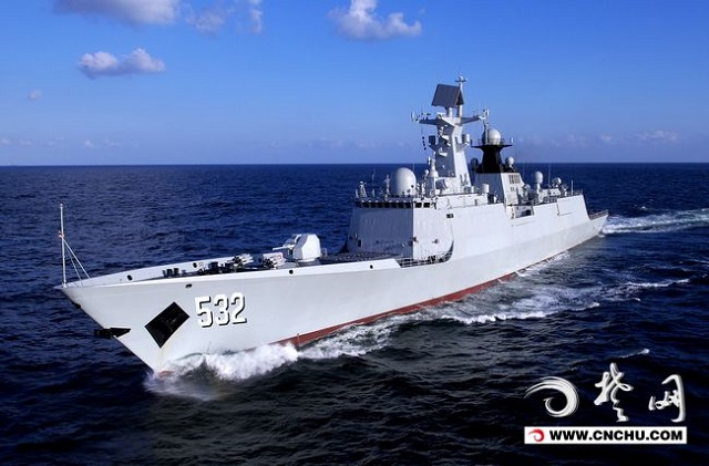 The guided missile frigate Jingzhou (Hull Number 532) officially joined the People's Liberation Army Navy (PLAN or Chinese Navy) on Tuesday. A naming and flag-presenting ceremony was held to mark the commissioning of the Type 054A Frigate to the East China Sea Fleet of the PLAN at a naval port in Zhoushan city of east China's Zhejiang province on January 5, 2016. Jingzhou is the 21st Type 054A Frigate and is assigned to the PLAN's South Sea Fleet.