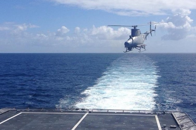 The MQ-8B Fire Scout unmanned helicopter recently deployed with the USS Coronado (LCS-4) to begin flight operations using its new maritime surveillance radar. The AN/ZPY-4(V)1 radar, built by Telephonics Corporation, will be used to improve the situational awareness of the Fire Scout operators and the ship’s crew in maritime and littoral environments. The AN/ZPY-4(V)1 will also improve Fire Scout’s target classification for maritime and overland targets. 