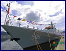 A commissioning, naming and flag-presenting ceremony of the new Qujing corvette (hull number 508) of the People's Liberation Army Navy (PLAN or Chinese Navy) was held solemnly at Yulin Naval Base located in the Yalong Bay (city of Sanya) on Hainan island. The event means that the vessel is officially commissioned to the PLAN. Qujing is the twenty-sixth