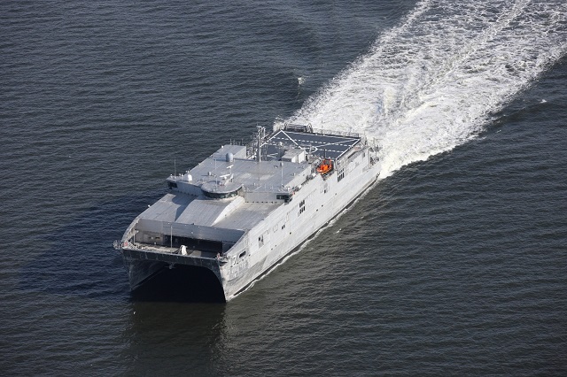 The U.S. Navy accepted delivery of USNS Carson City (EPF 7) during a ceremony in Mobile, June 24. The ship, which was constructed by Austal USA, is the seventh ship of the Expeditionary Fast Transport (EPF) class.
