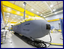 Boeing today introduced Echo Voyager, its latest unmanned, undersea vehicle (UUV), which can operate autonomously for months at a time thanks to a hybrid rechargeable power system and modular payload bay. The 51-foot-long vehicle is not only autonomous while underway, but it can also be launched and recovered without the support ships that normally assist UUVs. Echo Voyager is the latest innovation in Boeing’s UUV family, joining the 32-foot Echo Seeker and the 18-foot Echo Ranger.