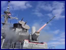 The US Navy released a video and pictures showing the first ever live-fire tests of the SeaRAM weapon system from an Arleigh Burke class (DDG 51) destroyer. The successful tests were conducted with USS Porter (DDG 78) during Combat Systems Ship Qualifications Trials at El Arenosillo Test Range off the coast of Huelva, Spain. 