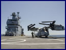 The French Navy (Marine Nationale) announced that it took another step in the interoperability between the V-22 Osprey and the Mistral-class LHD Dixmude on May 2nd 2016. While V-22s have been tested with the Mistral class several times to date (they were even officially qualified with the Mistral-class last year) it is the first time that the Bell-Boeing tilt-rotor aircraft was qualified for "blades and wings folding and long time parking" aboard the French Navy LHD.