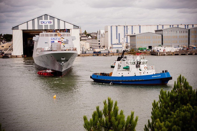 On 16 September 2016, DCNS floated the FREMM multi-mission frigate Bretagne in Lorient, France. The achievement of this industrial milestone marks an important step in the construction of the vessel. It once again underlines the dynamism of DCNS and its capacity to deliver six FREMM frigates to the French Navy before mid-2019, in accordance with the Military Programming Law 2014-2019.