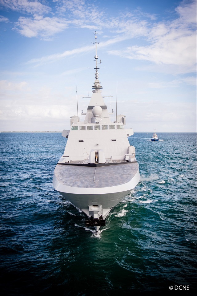 DCNS announced that he French Navy (Marine Nationale)’s FREMM multi-mission frigate Auvergne set sail from the Lorient naval shipyard to begin sea trials on September 26th. The FREMM Auvergne is the sixth frigate in the programme and fourth of the series ordered by OCCAr on behalf of the DGA (the French defence procurement agency) for the French Navy.