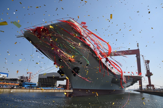 China Launched its First Home-Made Aircraft Carrier for PLAN