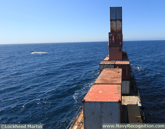 Newly released picture: A LRASM missile is seen moments before impacting a target at sea during a November 2013 flight test. It was the second LRASM test, the missile was launched from a B-1B.