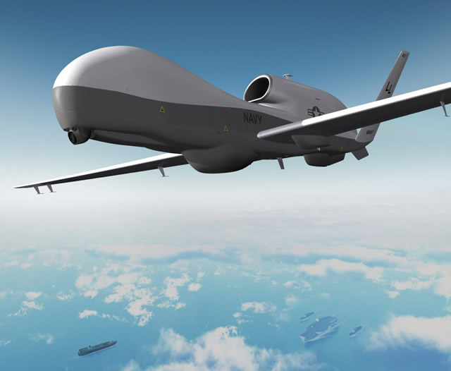 Northrop Grumman Corporation is building a company-owned unmanned aircraft for use as a development and demonstration platform for at-sea surveillance under the U.S. Navy's MQ-4C Triton program.